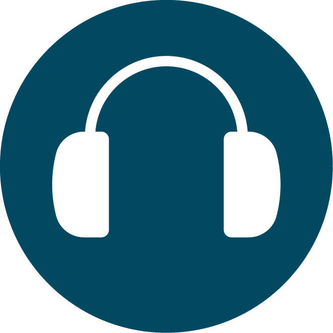 Picto podcast bleu